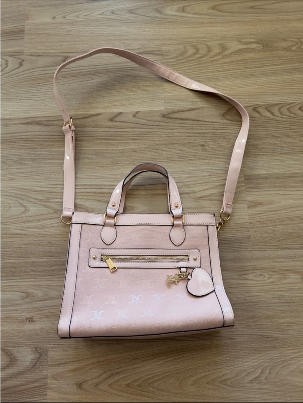 Juicy Couture Pale Pink Satchel with Heart Charm